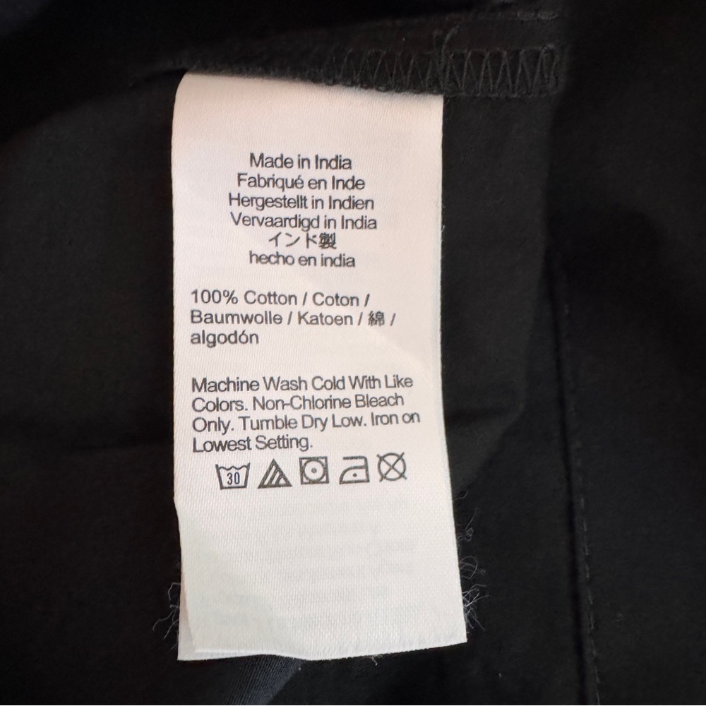 J Crew Black Zip Up Shirt Dress Short Sleeve Midi Women Sz 14 Fit Flare Pockets - Picture 13 of 13